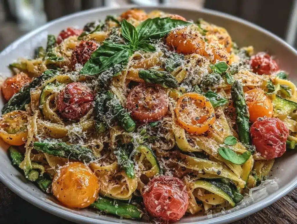 fresh spring vegetable primavera - featured image