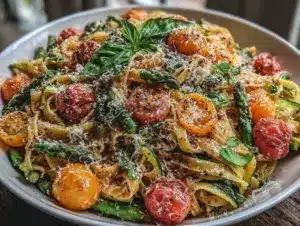 fresh spring vegetable primavera - featured image