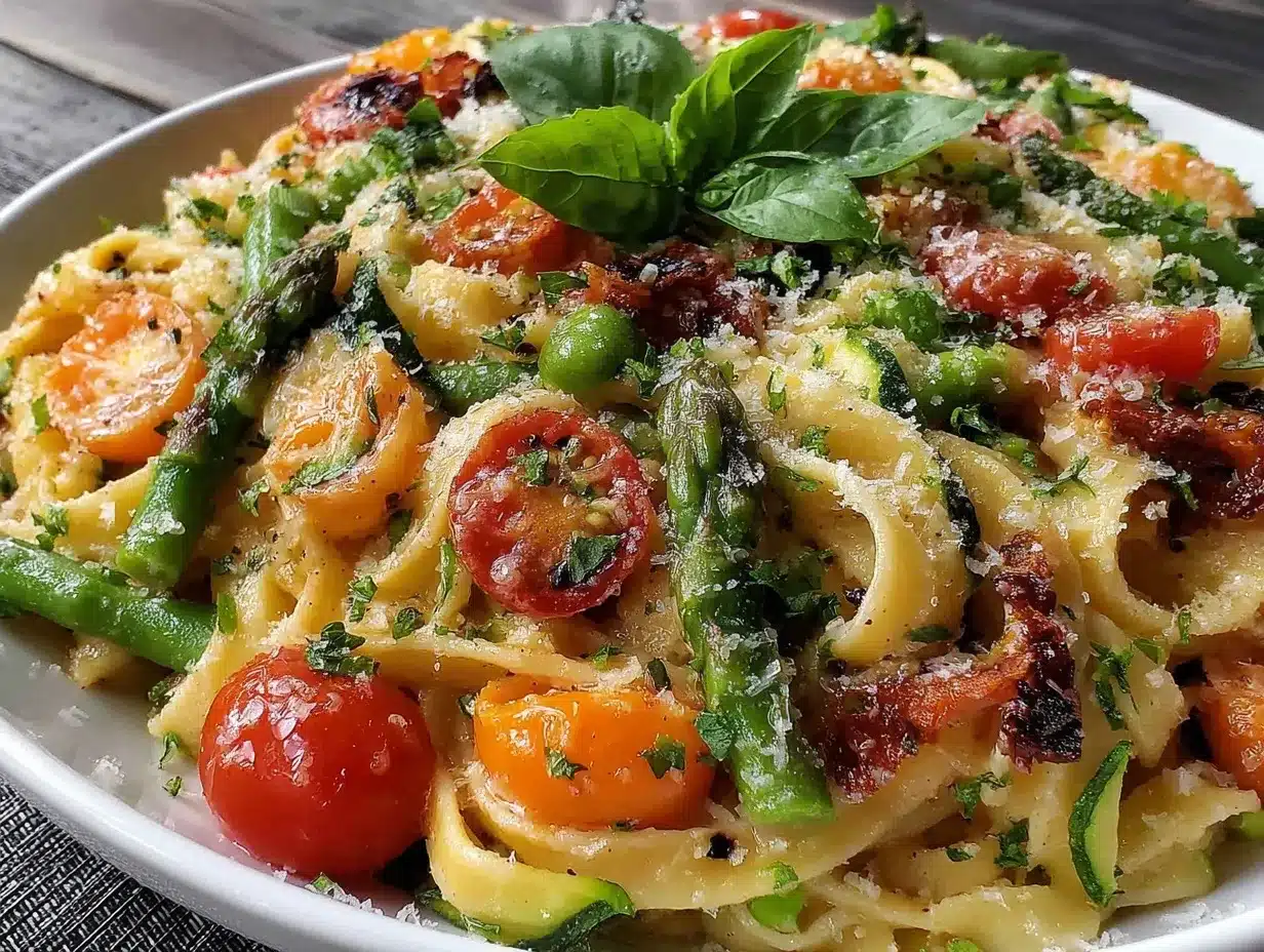 fresh spring vegetable primavera preparation steps