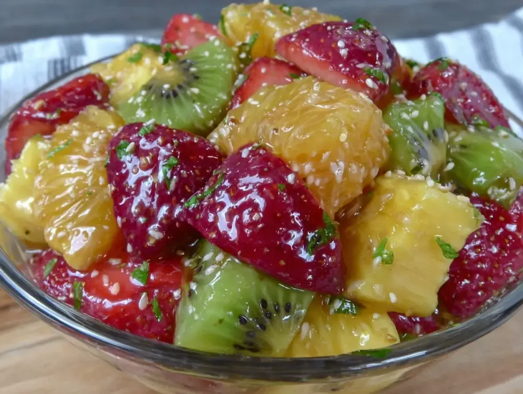 fresh tropical fruit salad - featured image