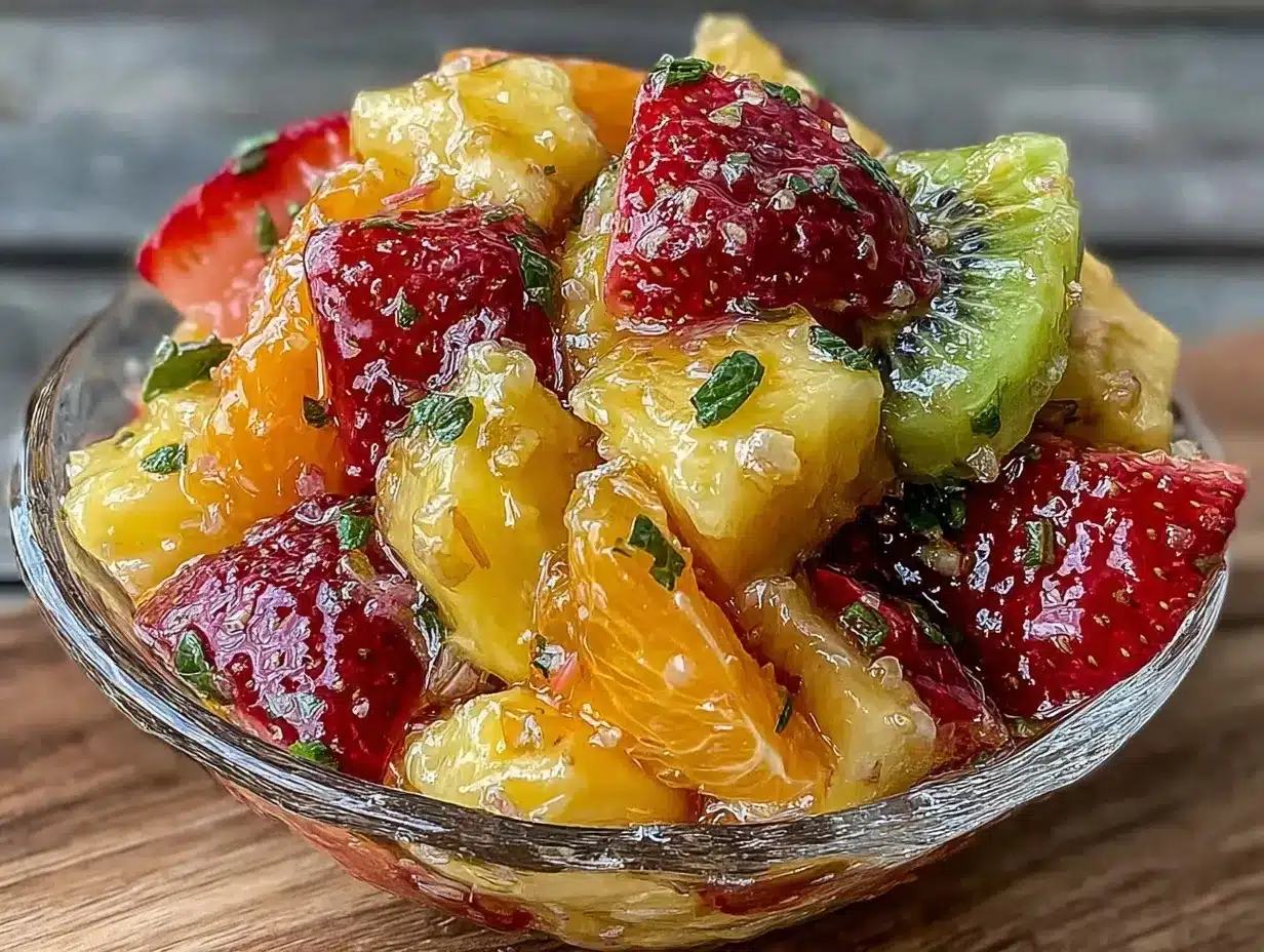 fresh tropical fruit salad preparation steps
