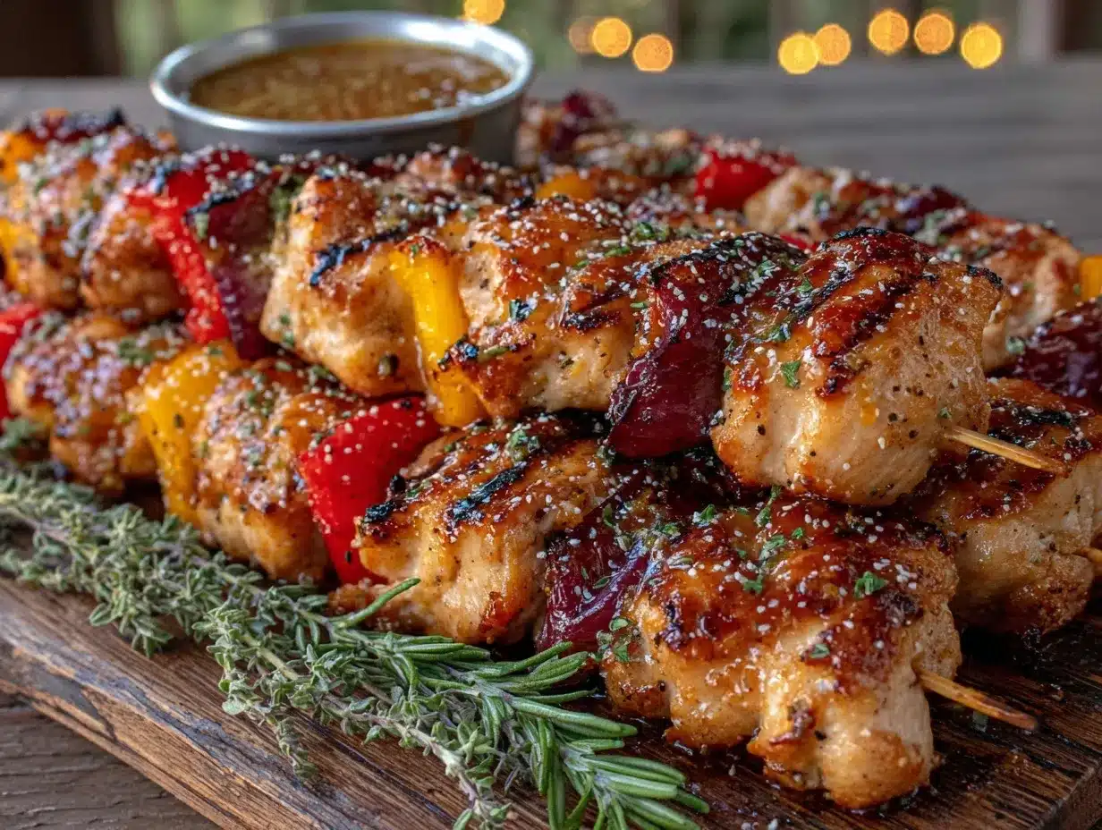 honey mustard chicken skewers preparation steps