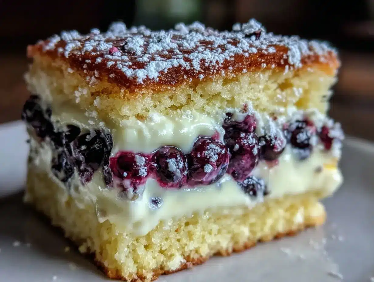 lemon blueberry layer cake preparation steps