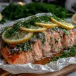 lemon dill baked salmon - featured image