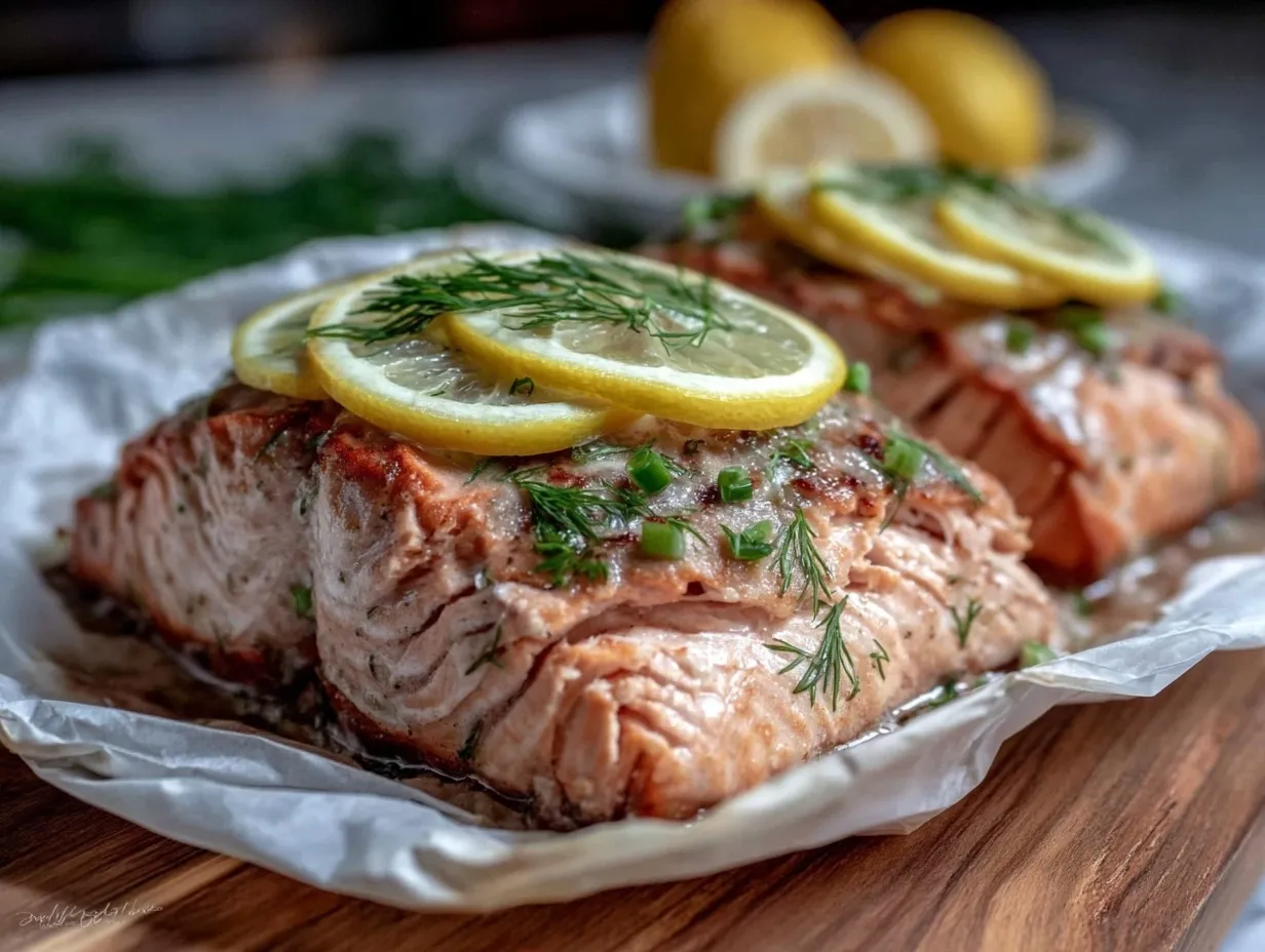 lemon dill baked salmon preparation steps