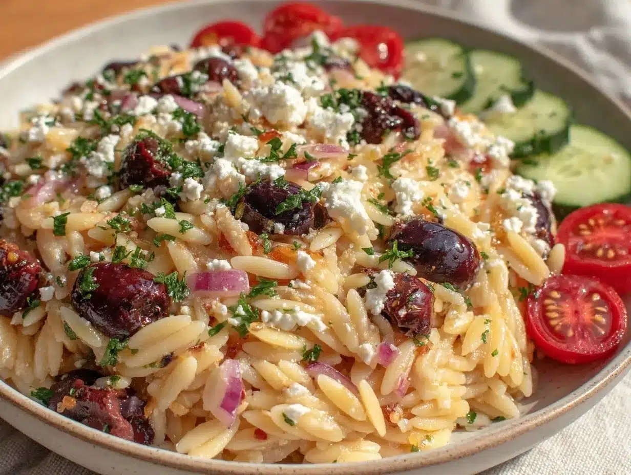 Mediterranean Orzo Salad preparation steps
