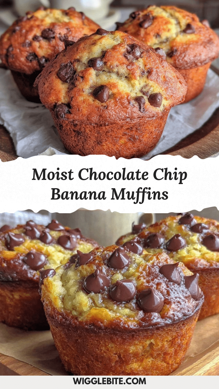 moist chocolate chip banana bread muffins recipe