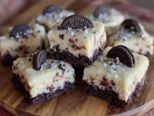 no-bake Oreo cheesecake bars - featured image
