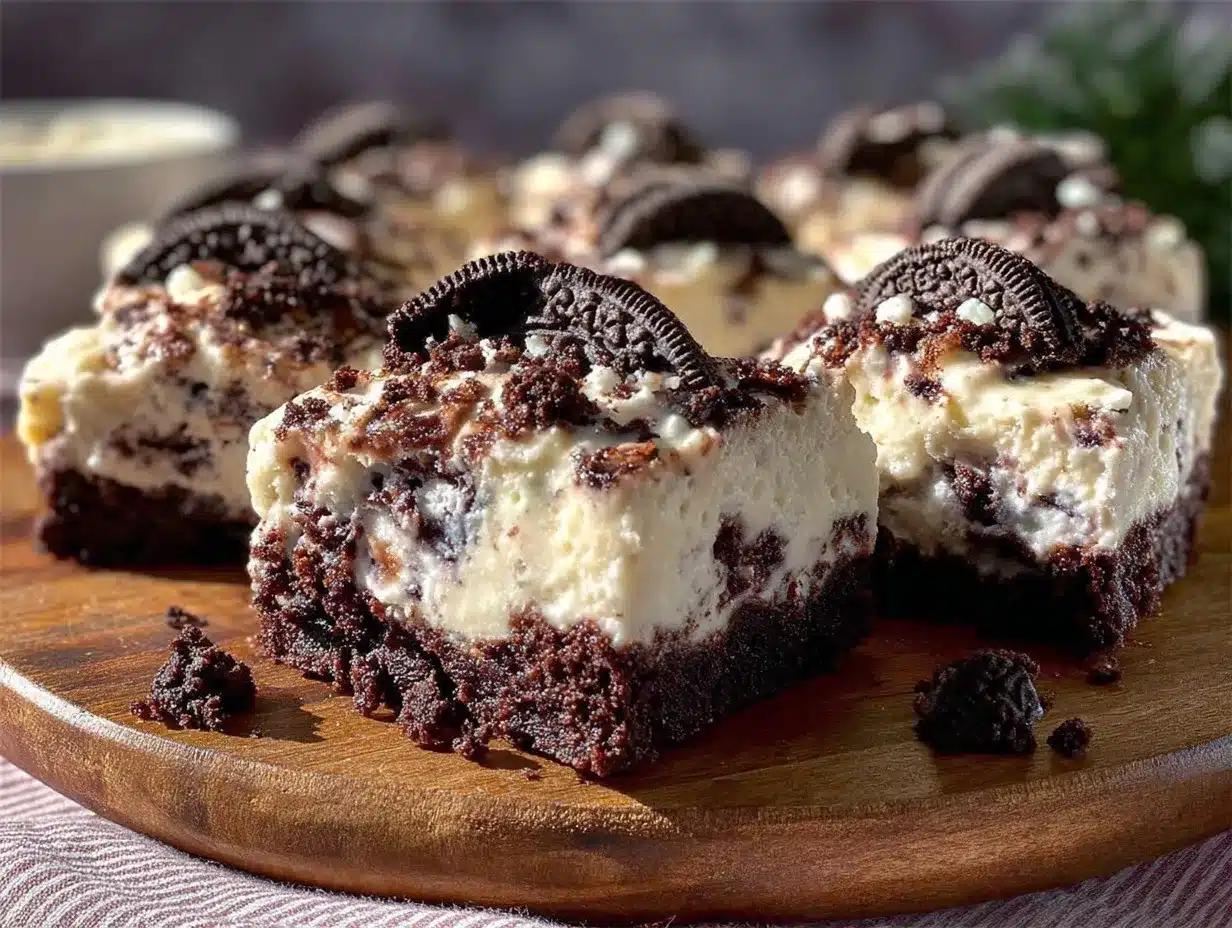 no-bake Oreo cheesecake bars preparation steps