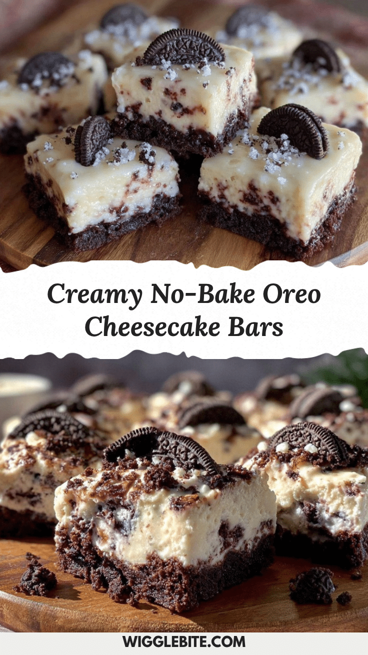 no-bake Oreo cheesecake bars recipe