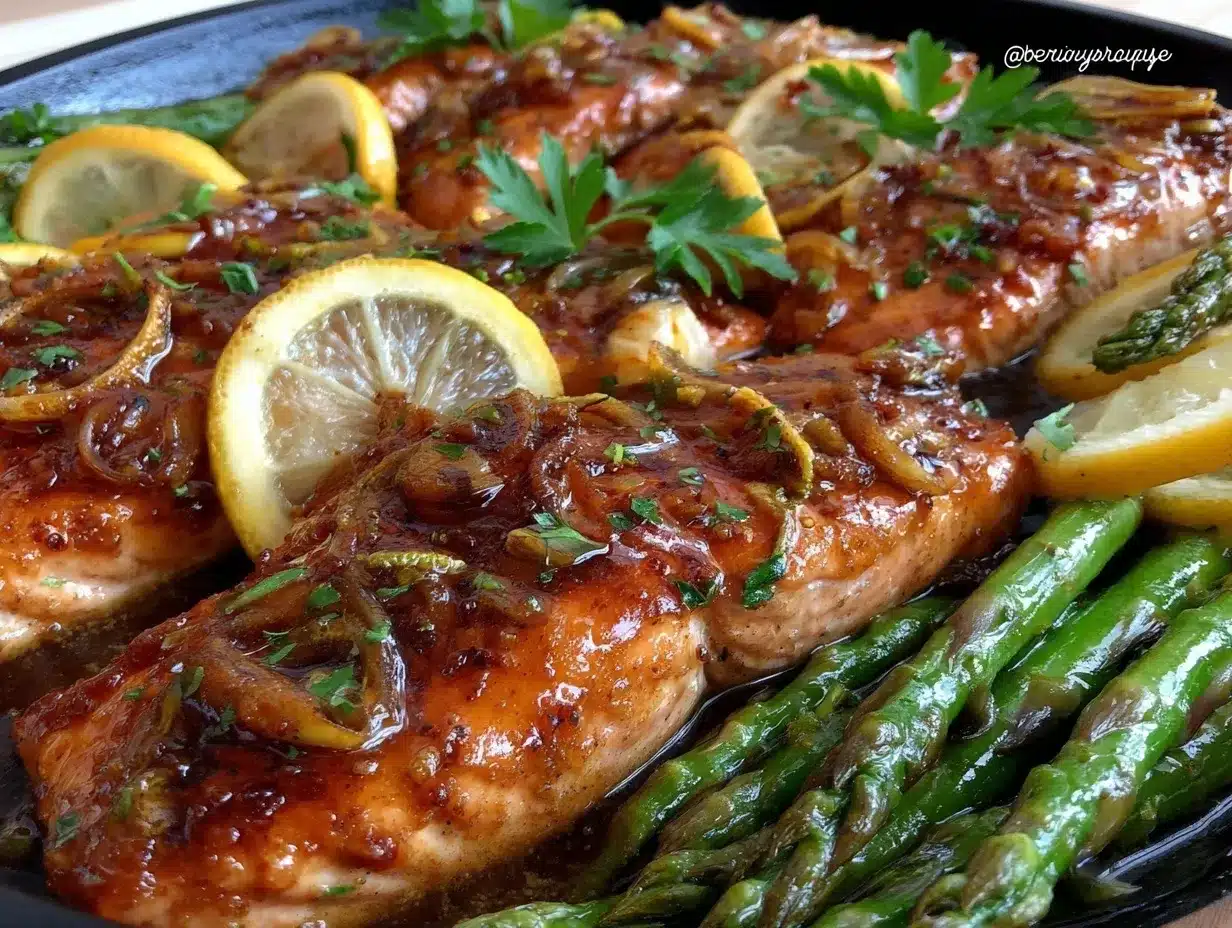 one-pan lemon garlic butter salmon preparation steps