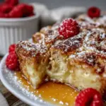 overnight croissant french toast casserole - featured image