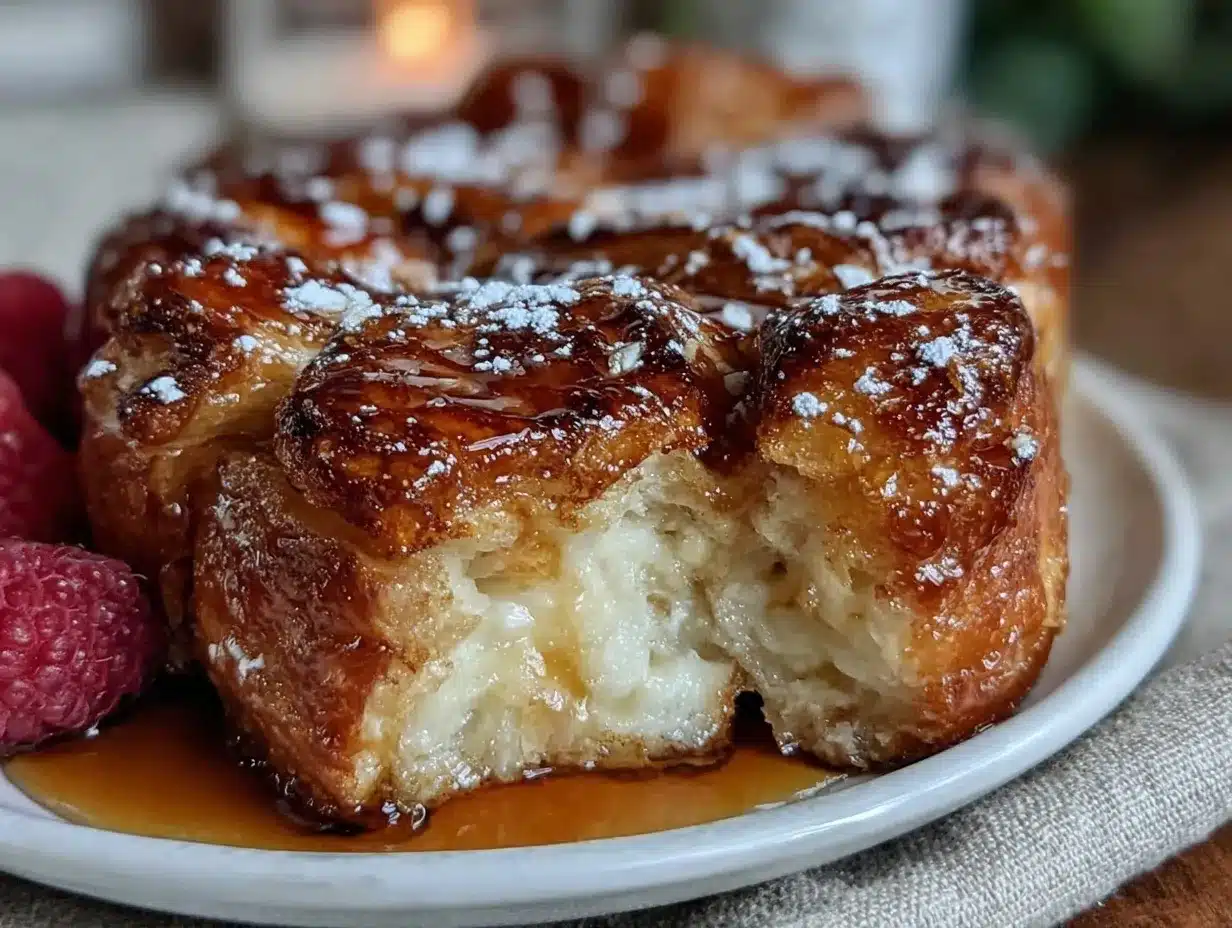 overnight croissant french toast casserole preparation steps