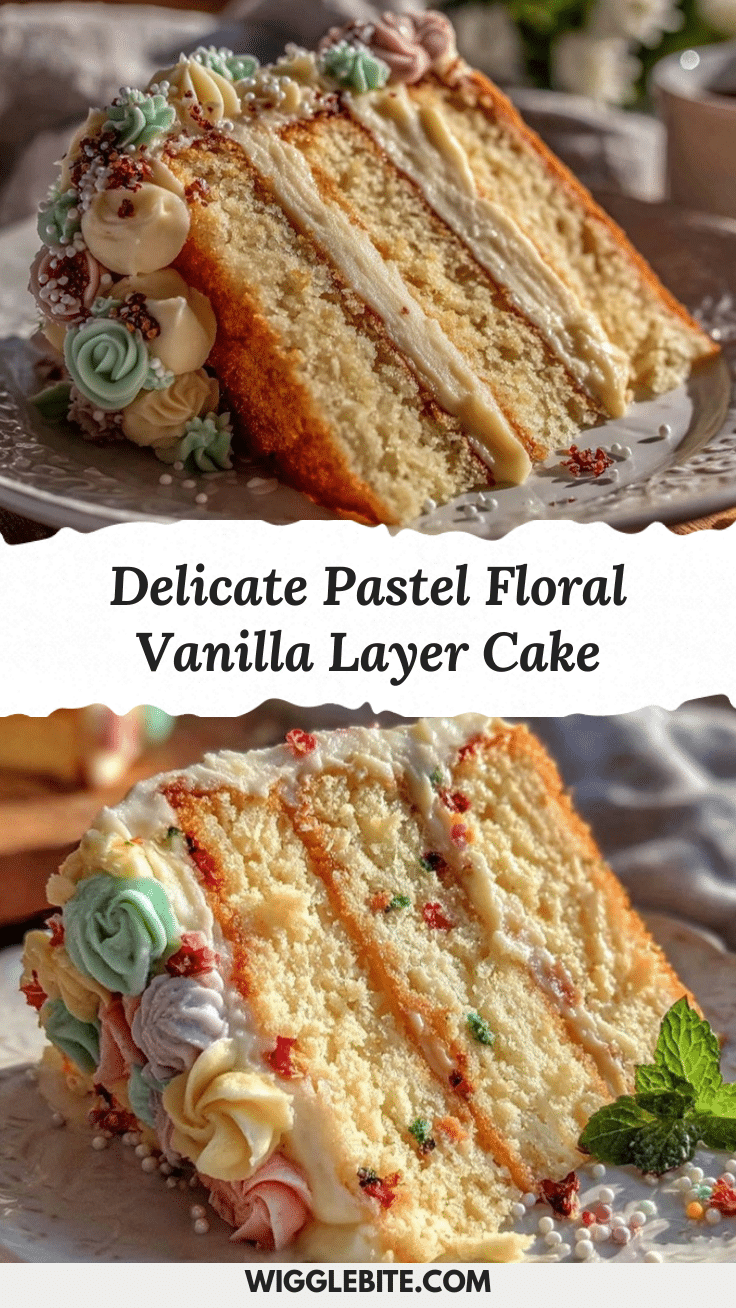 pastel floral vanilla layer cake recipe