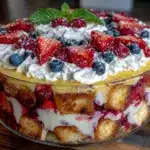 patriotic berry trifle - featured image