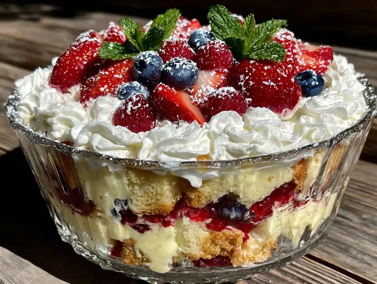 patriotic berry trifle preparation steps