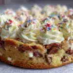 perfect chocolate chip cookie cake - featured image