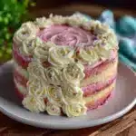 pink champagne ombré cake - featured image