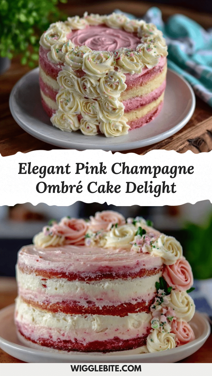 pink champagne ombré cake recipe