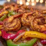 quick sheet pan shrimp fajitas - featured image