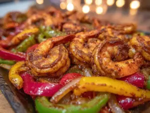 quick sheet pan shrimp fajitas - featured image