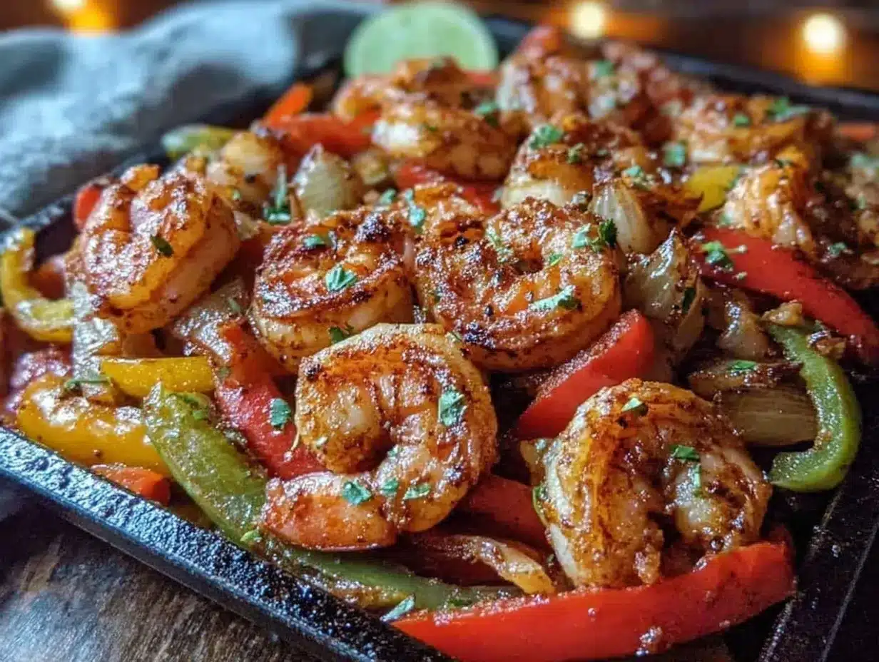quick sheet pan shrimp fajitas preparation steps