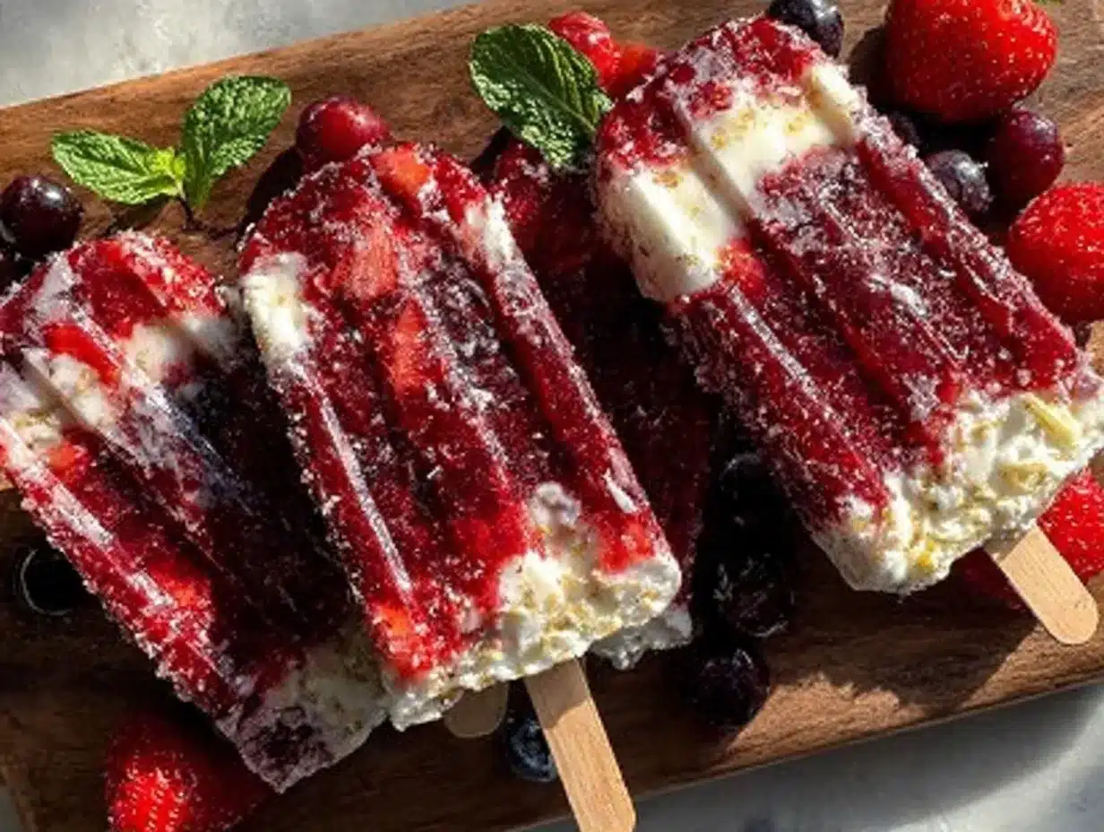 Refreshing Firecracker Popsicles preparation steps