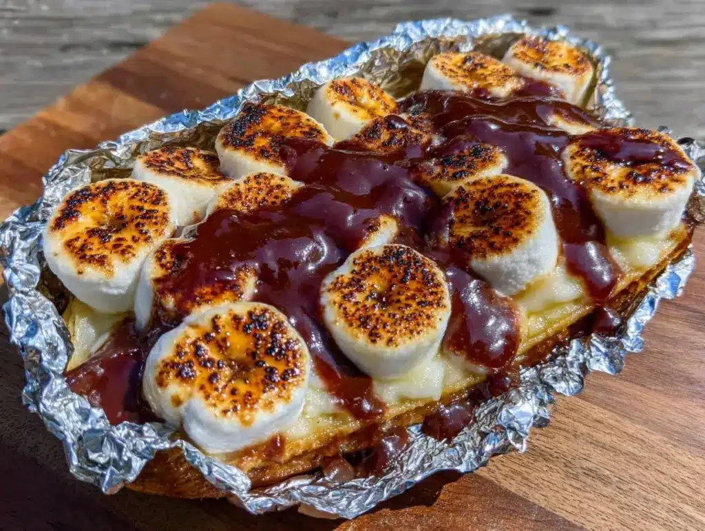 s’mores banana boat foil packets - featured image