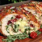 savory stuffed chicken breast - featured image
