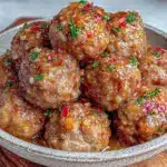 slow cooker honey garlic meatballs - featured image