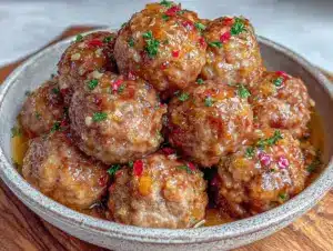 slow cooker honey garlic meatballs - featured image