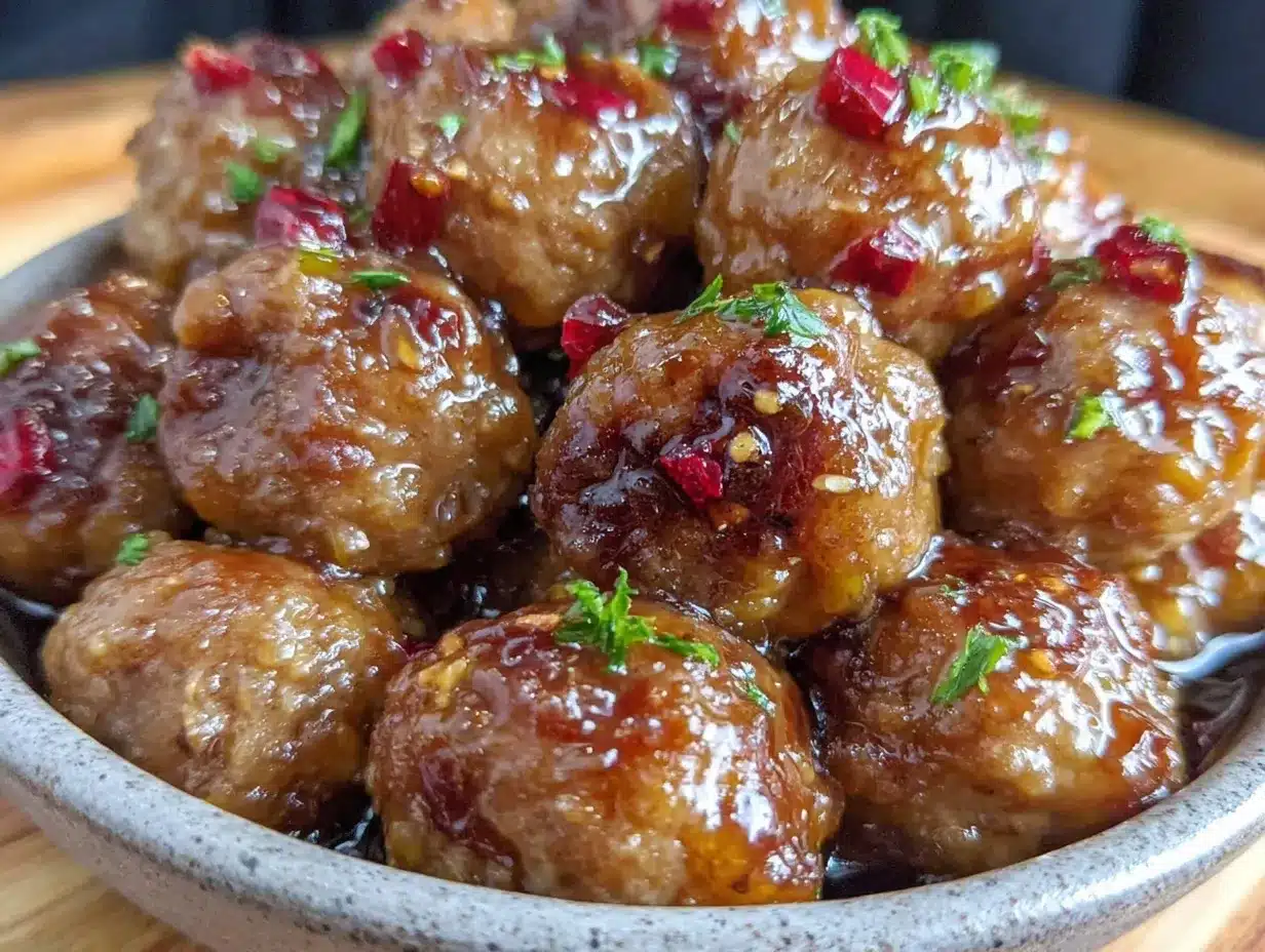 slow cooker honey garlic meatballs preparation steps