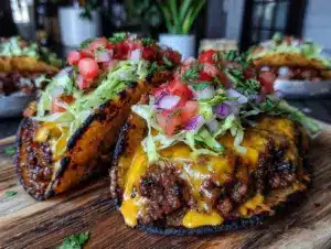 smash burger tacos - featured image