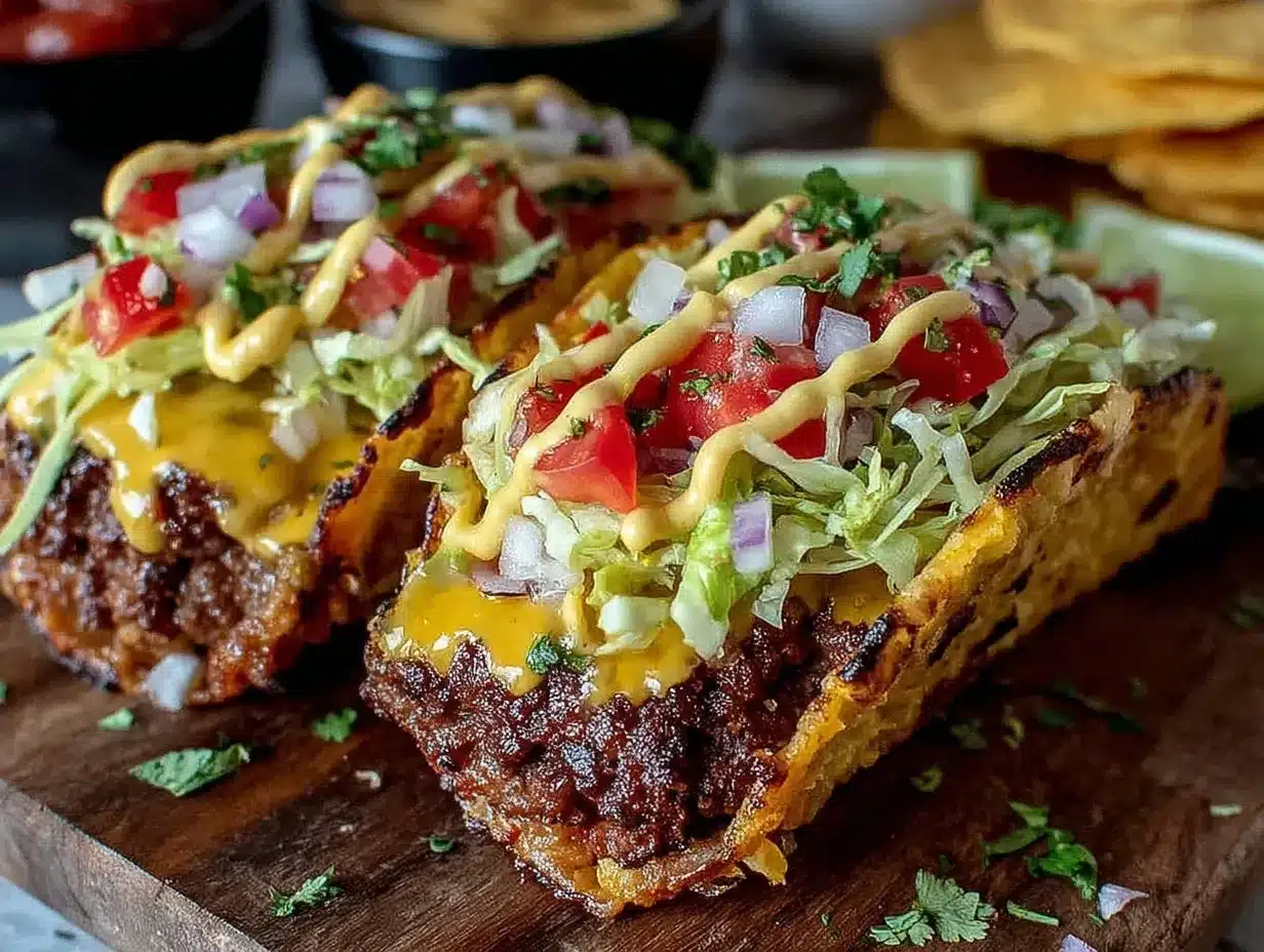 smash burger tacos preparation steps