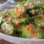 spicy asian cucumber salad - featured image