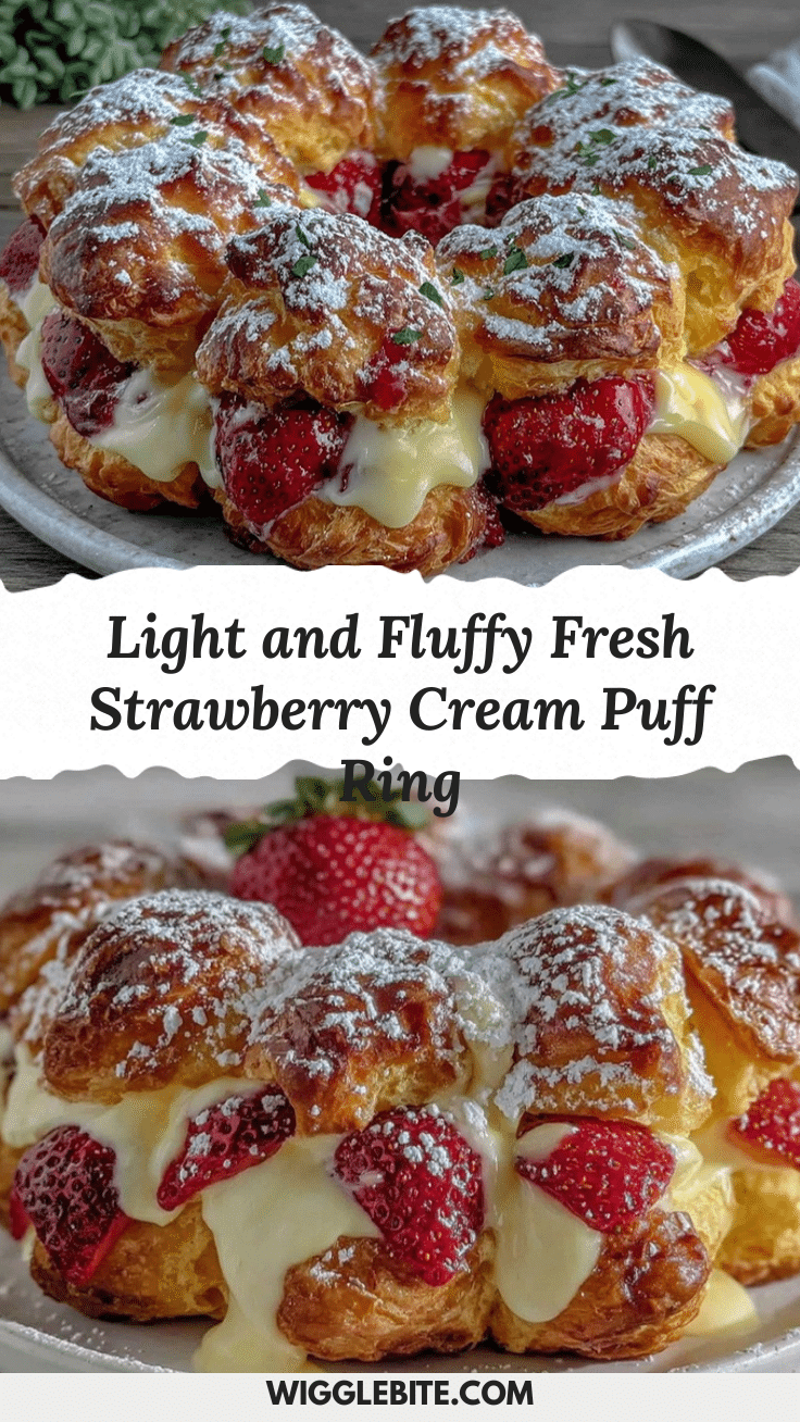 strawberry cream puff ring recipe