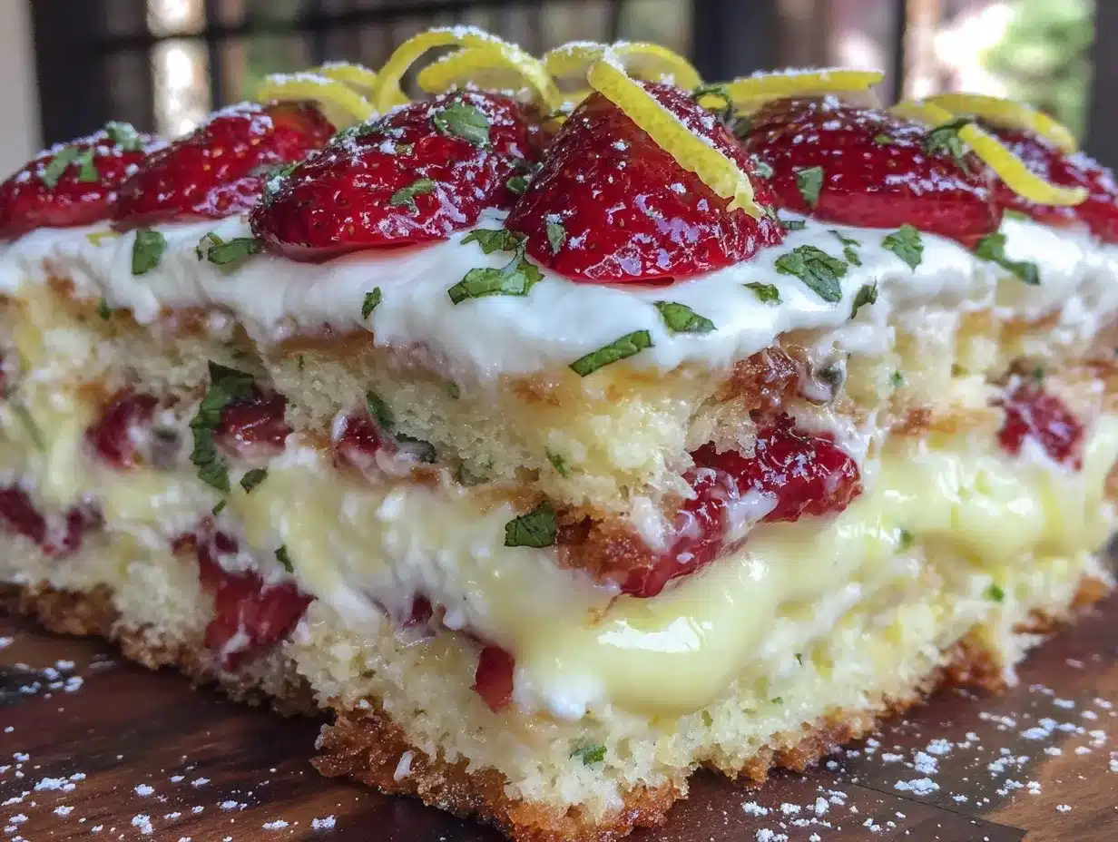 strawberry lemonade icebox cake preparation steps