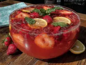 strawberry lemonade punch - featured image