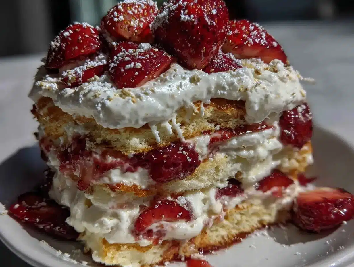 strawberry shortcake icebox cake preparation steps