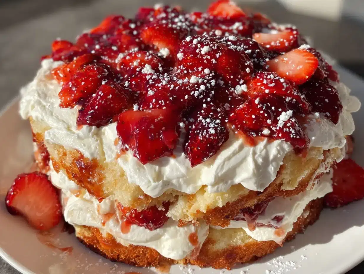 strawberry shortcake icebox cake - featured image