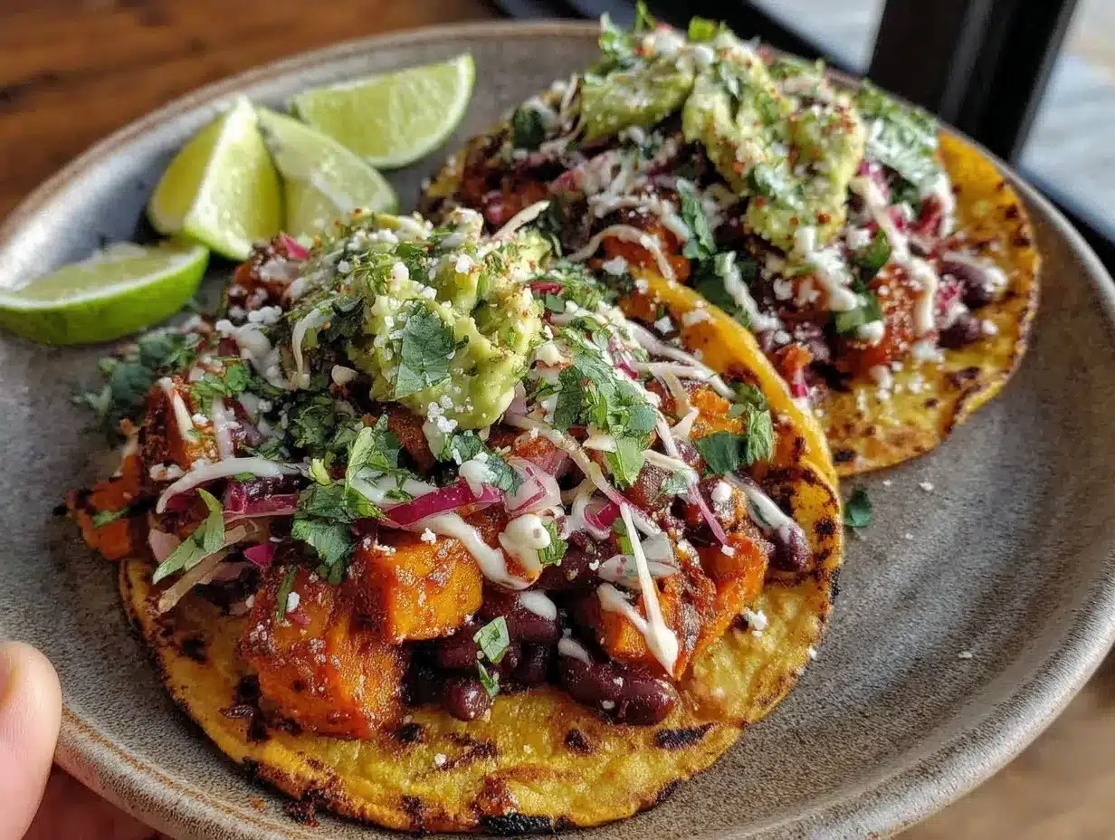 sweet potato black bean tacos preparation steps