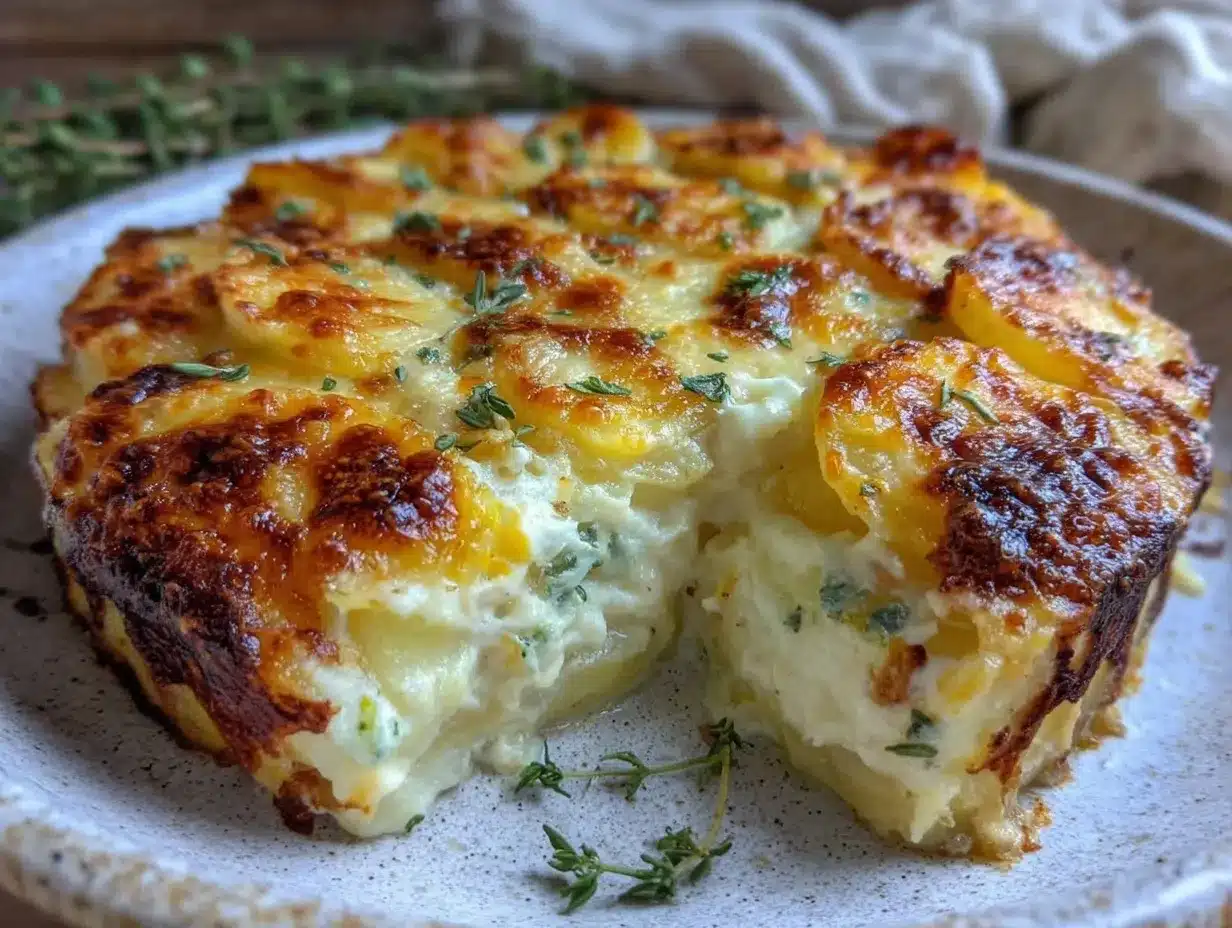 three-cheese au gratin potatoes preparation steps