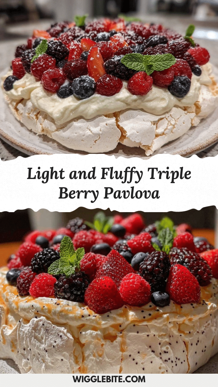 triple berry pavlova recipe