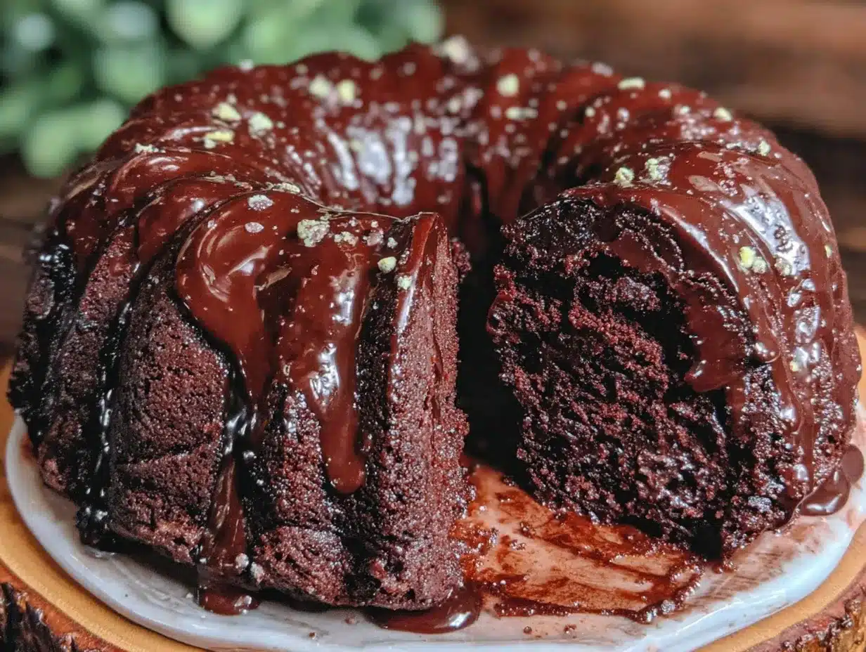 triple chocolate fudge bundt cake preparation steps