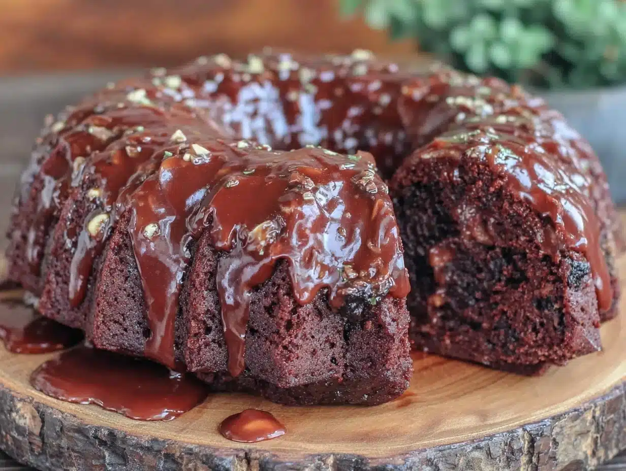 triple chocolate fudge bundt cake - featured image