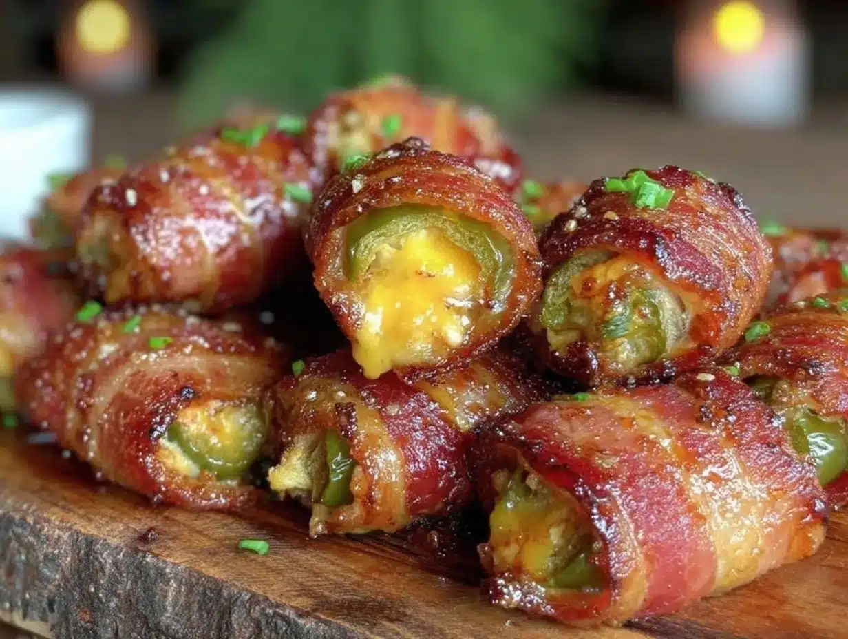 whiskey glazed bacon wrapped jalapeño poppers preparation steps