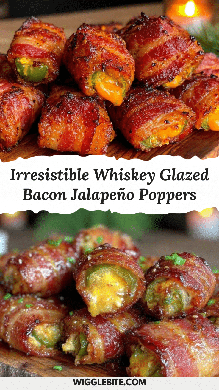 whiskey glazed bacon wrapped jalapeño poppers recipe