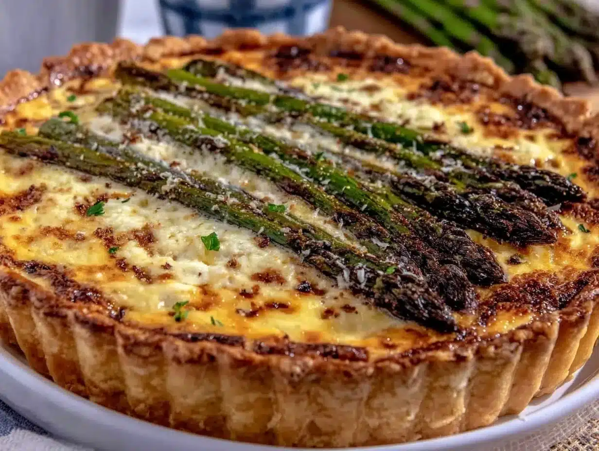 asparagus and gruyère quiche preparation steps