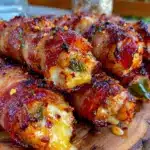 bacon-wrapped jalapeño popper chicken skewers - featured image