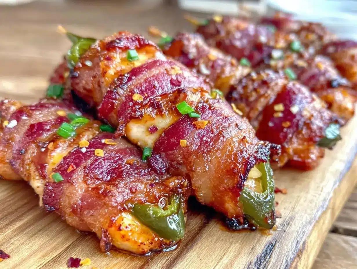 bacon-wrapped jalapeño popper chicken skewers preparation steps